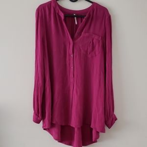 Free people Fuchsia button down